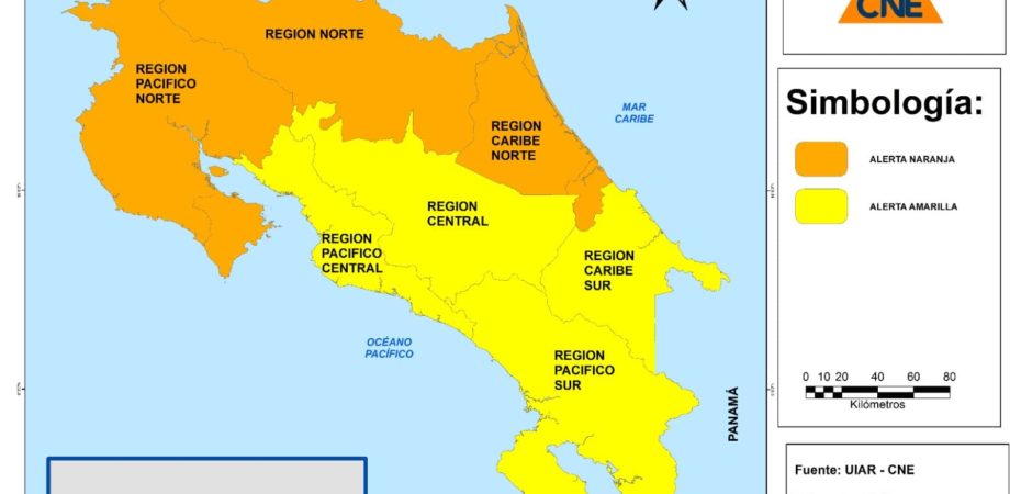 CNE advierte la lluvia de las olas tropicales en Costa Rica

 – Noticias cr