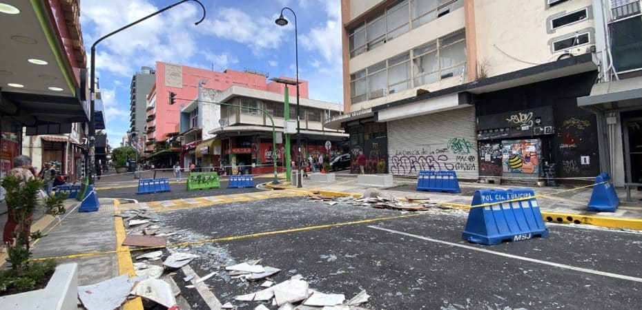 El municipio notificó al propietario del edificio afectado por la lluvia

 – Noticias cr