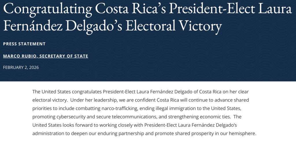 mensaje marco rubio laura fernandez